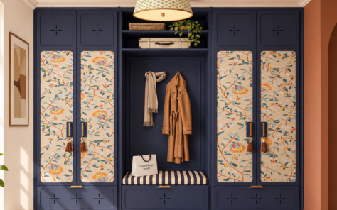 Modern wardrobe interior