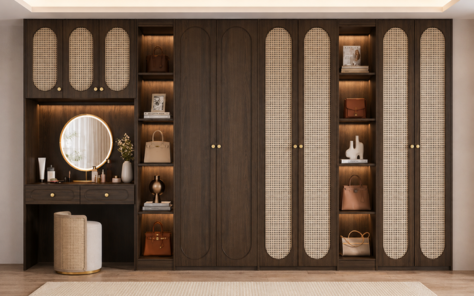 Modern wardrobe interior
